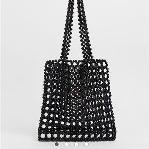 Black beaded bag